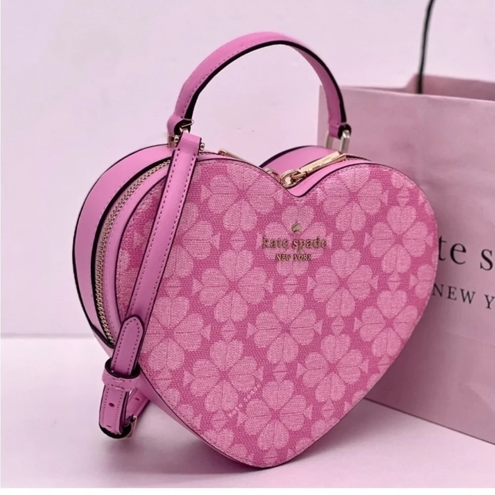 Kate Spade Love Shack Spade Flower Heart Crossbody, Parisian Rose Color